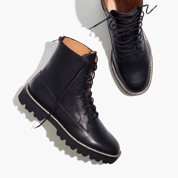 Madewell The Citywalk Lugsole Lace-Up Boot in Leather - Picture 1 of 1